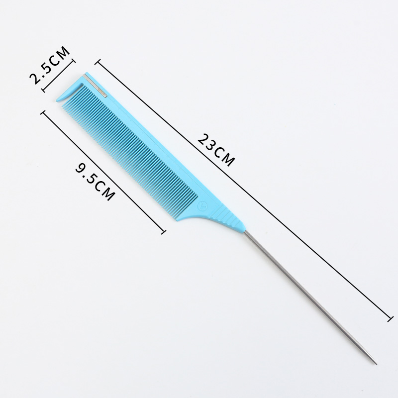 肯葳VIC尖尾梳挑染梳美发专业发型师不锈钢针分区梳子理发店专用