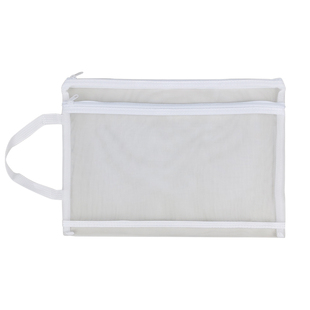 【考试专用】青联考试专用a4双层文件袋0金属A5中高考专用透明袋考试套装透明网纱网格拉链袋拉边袋学习笔袋