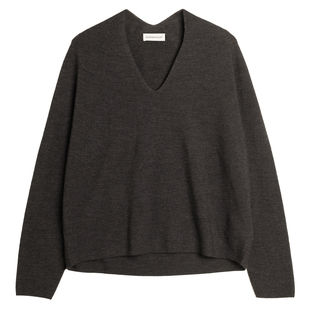 322WORKHOUSE羊毛宽松v领内搭针织套头衫毛衣女2025冬季新款Q911
