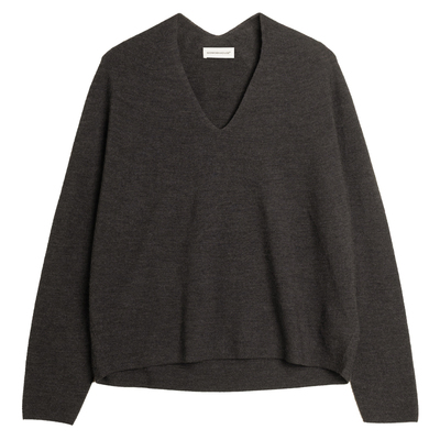 精纺扬子纱羊毛V领针织套头衫