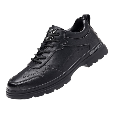 黑犸公牛男鞋真皮软底休闲皮鞋男