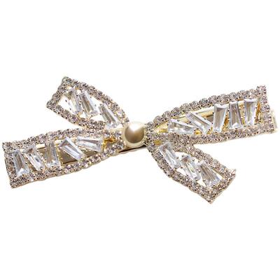 韩国东大门蝴蝶结满钻超闪发夹