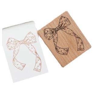 moodtape蝴蝶结薄翼树脂木质印章手工帐素材mood手帐印