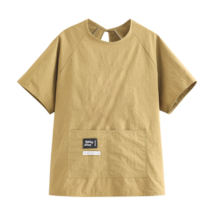 防泼水围腰家用厨房做饭围裙耐污耐穿罩衣可定制logo印字工作服女