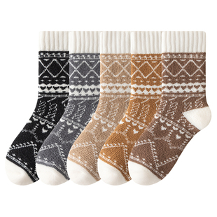 羊毛袜子男款冬季加厚款加绒保暖大码中筒东北冬天御寒羊绒长筒袜