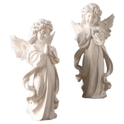 石膏雕像小天使摆件欧式复古客厅