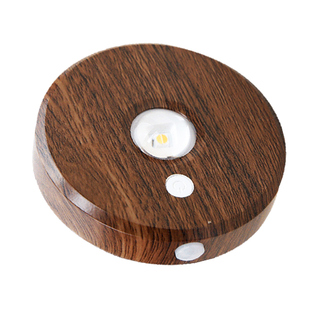 胡桃木色感应灯带无线自粘博古架展示柜酒柜灯超长续航充电小射灯