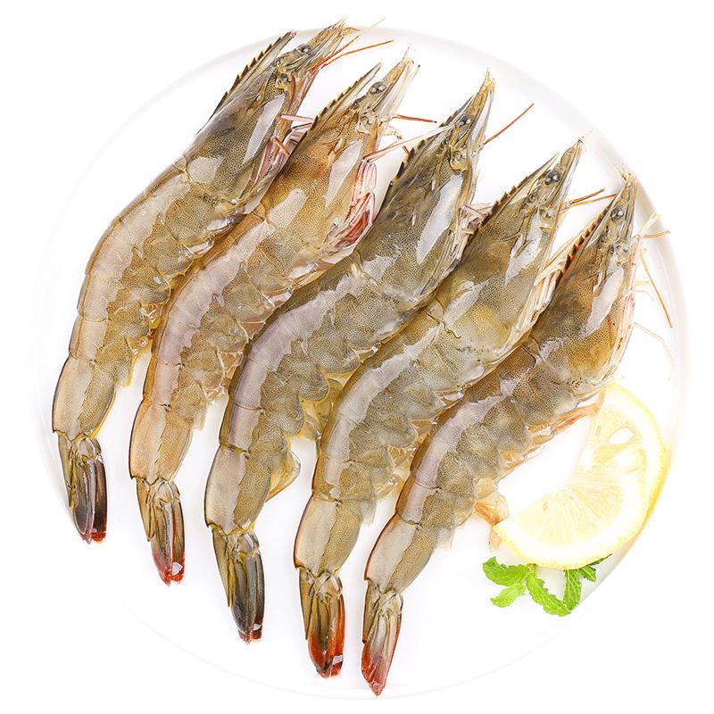 顺丰上门有机无抗盐田虾大虾鲜活速冻特大鲜对虾白虾渤海