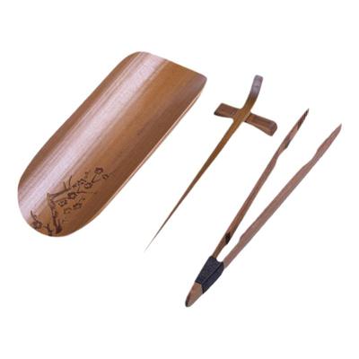 集正茶道四件套竹制夹赏零配