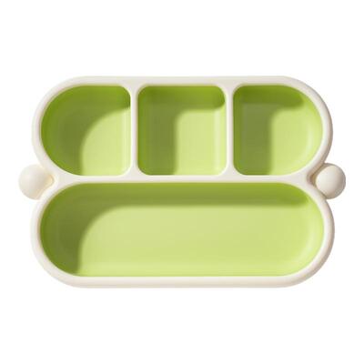 如山液态硅胶分格宝宝餐盘吸盘式