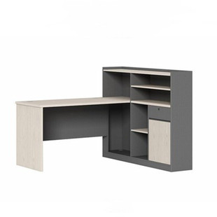 格诺瓦财务屏风桌带柜现代组合电脑办公桌桌柜一体简约两色公共式