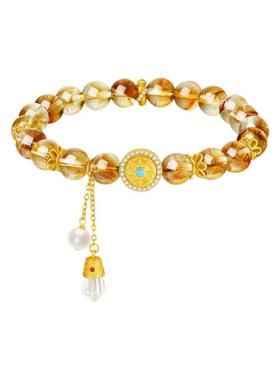 【圣诞礼物】周大生黄水晶手串