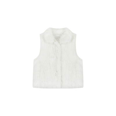 安妮不火 chao藏肉!软糯立领毛毛皮草马甲女微胖大码无袖毛绒外套