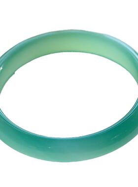 天然绿玛瑙手镯油青翡翠色蓝水