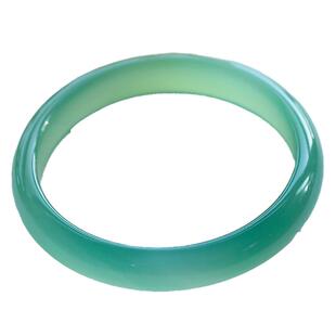 绿玛瑙手镯冰种油青翡翠色玛瑙远山黛细条清新水晶礼物玉髓手镯女