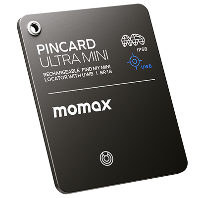 MOMAX摩米士适用于AirTag防丢器UWB精确查询迷你平替苹果认证追跟器定位器卡片防水钱包自行车手机小型防走丢