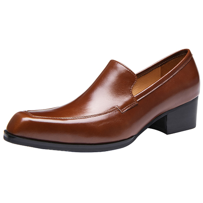 新款增高正装皮鞋真皮浅口高跟鞋