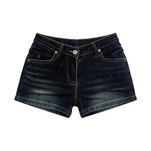 李李服饰低腰V型性感丰胯加绒牛仔短裤2026冬季收腰提臀显高热裤