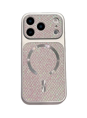 闪粉亮片磁吸适用苹果17手机壳iPhone16新款秒变17promax大视窗15相机按键14plus全包防摔13超火12高级女款11