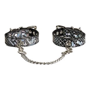 Puppy*蛇皮纹手环女手链手饰亚文化情侣皮革剧本cos手铐道具