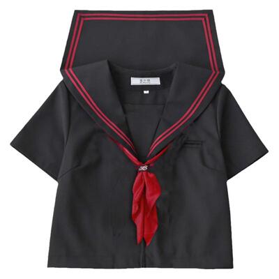 正统日系赤红二本水手服套装