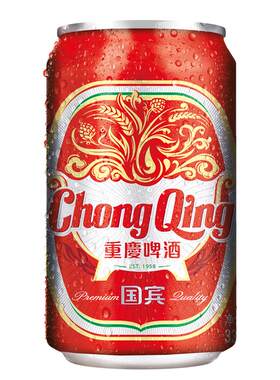 重庆啤酒国宾330ml*12罐整箱
