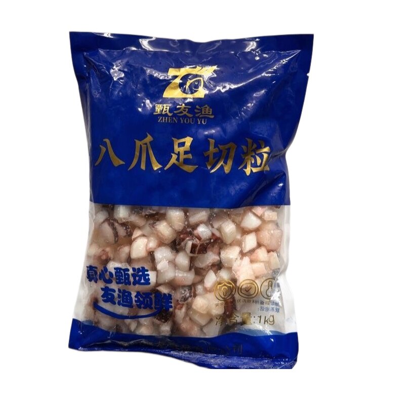 章鱼小丸子切粒鲜觅度冷冻鱿鱼粒