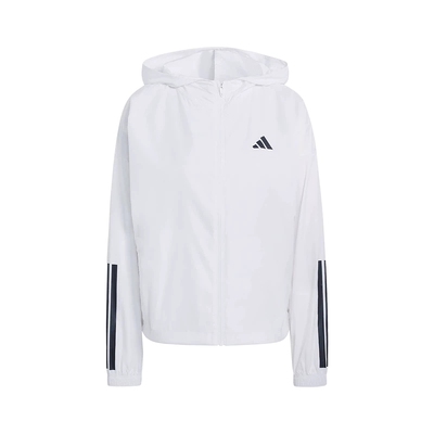 adidas阿迪达斯拒水梭织运动宽松健身连帽夹克外套2026春女KC7655