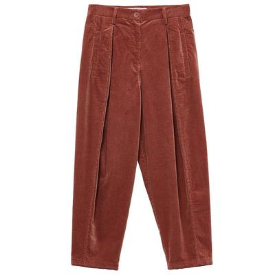 修身显瘦灯芯绒九分休闲裤女