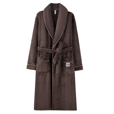 【芬腾】加绒加厚珊瑚绒睡袍保暖