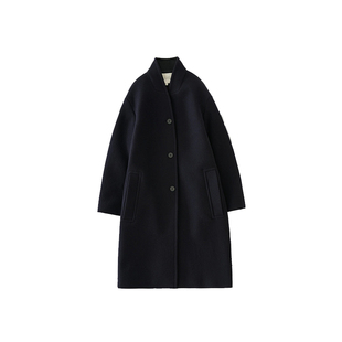 【正品保障】 STUDIO NICHOLSON 25秋冬 立领羊毛羊绒大衣 设计师