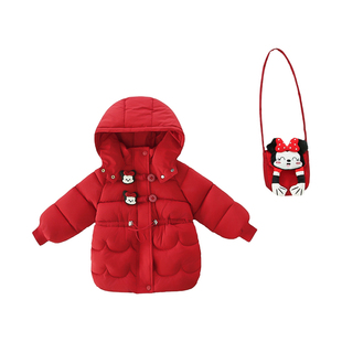 女童棉服2025新款洋气儿童棉袄冬季超好看加绒加厚女宝宝冬装外套