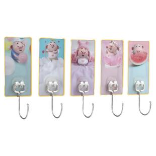 不锈钢加大挂钩墙上自粘超强力不掉免打孔多功能厨房宿舍重物粘钩