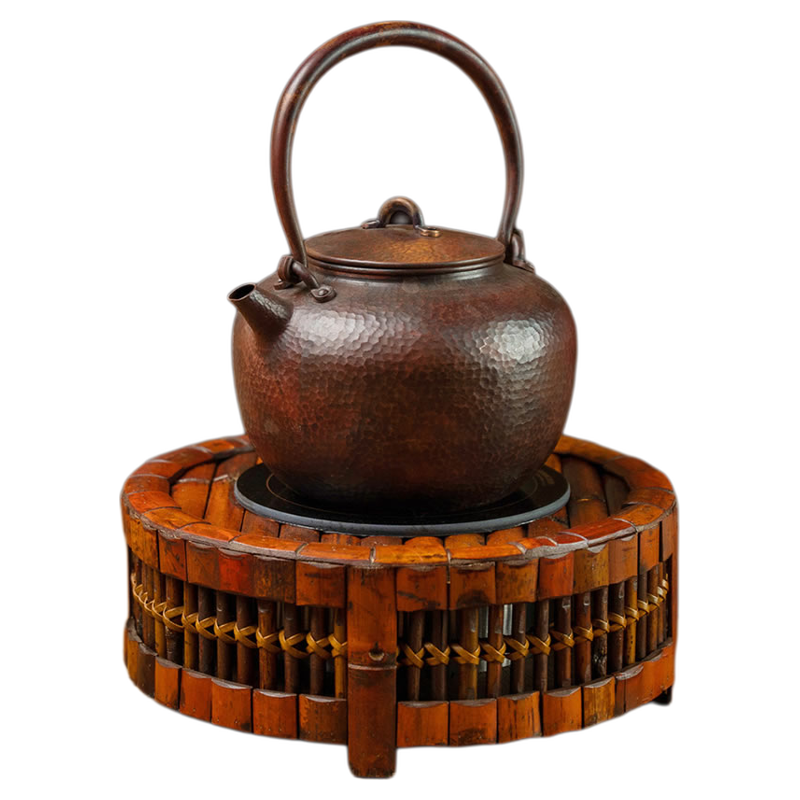 手工竹编围炉煮茶炭火电陶炉