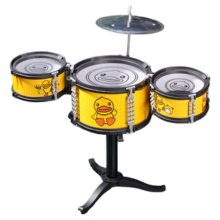 小黄鸭架子鼓儿童玩具初学者敲打鼓乐器男孩爵士鼓家用宝宝专用鼓