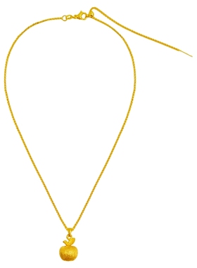 金苹果吊坠项链女款轻奢高级感