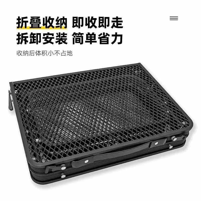 新款户外折叠桌椅露营野餐桌网格桌桌子可折叠携带方便网烧烤红