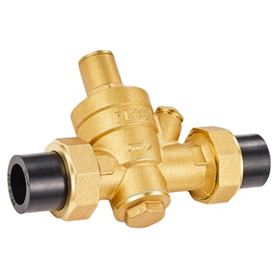 2025PE管自来水减压阀家用净水热水器稳压调节恒压阀门4分pe接头