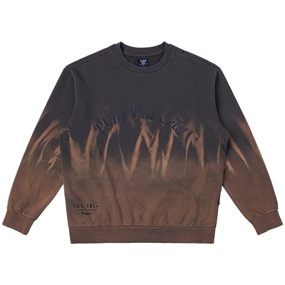 Lee舒适版圆领拼接混染字母设计男款卫衣休闲潮流A05976