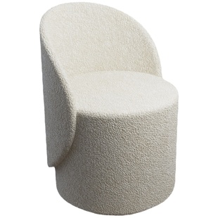 网红ins轻奢化妆凳可旋转法式简约粉色梳妆凳女生卧室单人沙发椅