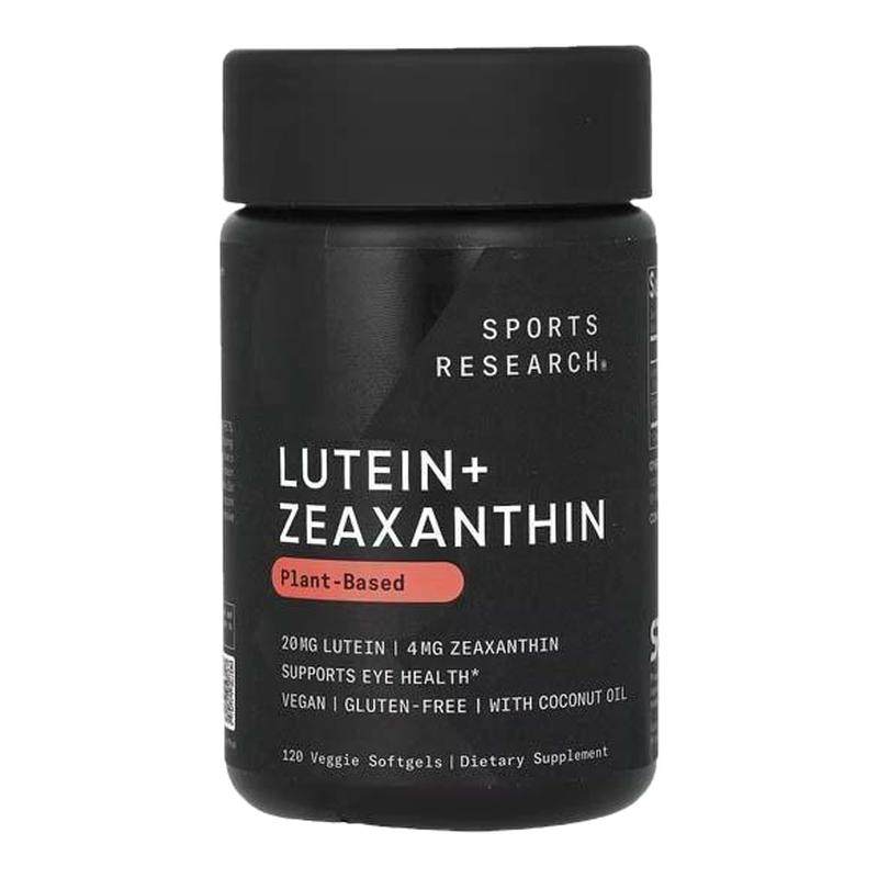 Sports Research叶黄素玉米黄质含椰子油蓝光眼疲劳视力眼睛润