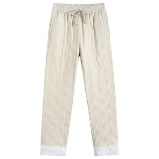 小个子直筒轻薄羽绒裤女高腰外穿2025冬季新款白鸭绒防寒保暖棉裤