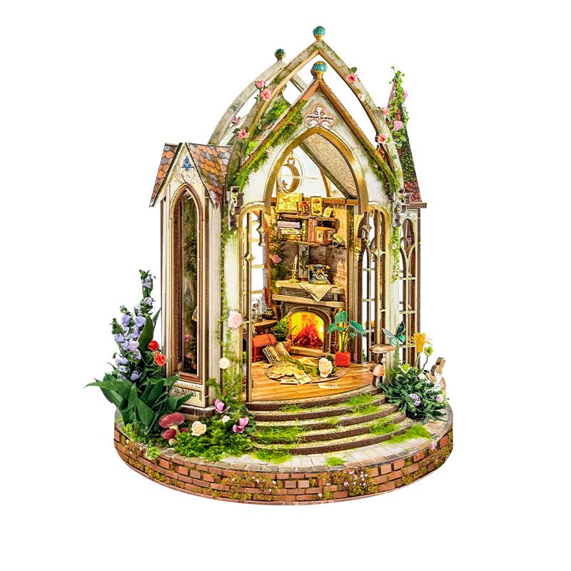 寄放时光diy小屋梦境花研所感应积木模型手工拼装生日礼物送女生