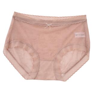 性感中腰内裤女透明蕾丝网纱夏季薄大码速干纯色包臀舒适三角裤衩