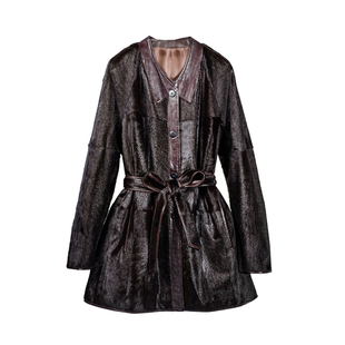 FRASANNO【焦点夫人】小胎羊皮草女外套皮毛一体宽松显瘦时尚洋气