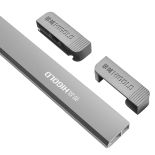 悍高衣柜挂衣杆防滑铝合金柜内挂衣横杆打孔顶侧两用固装五金配件