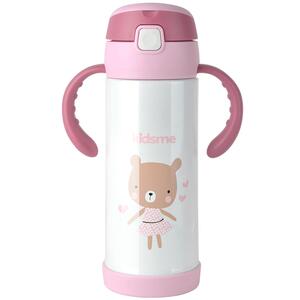 亲亲我Kidsme宝宝保温学饮杯婴儿不锈钢保温吸管杯漏儿童外出水壶