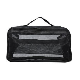 郭小妞立体网纱化妆包2025新款大容量黑色女旅行便携洗漱收纳包袋