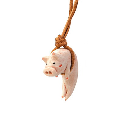 手作猪猪陶瓷品牌设计感小动物