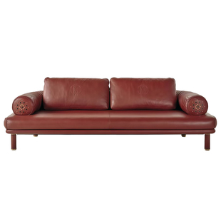 意式奢华设计师款皮艺沙发别墅客厅家用高级感实木多人位沙发定制